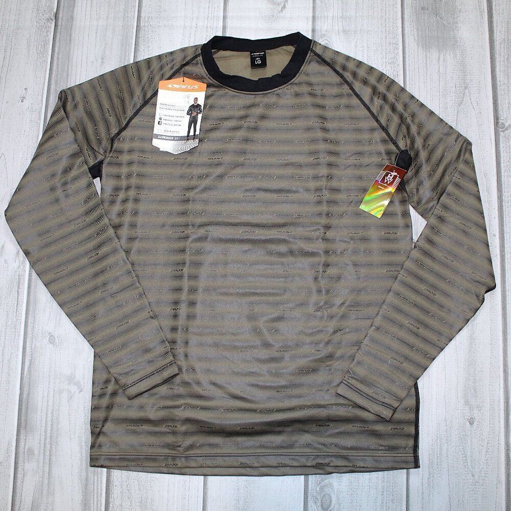 NEW Seirus Heatwave Heavyweight Reversible Long-Sleeve Crew Base Layer Top - Men